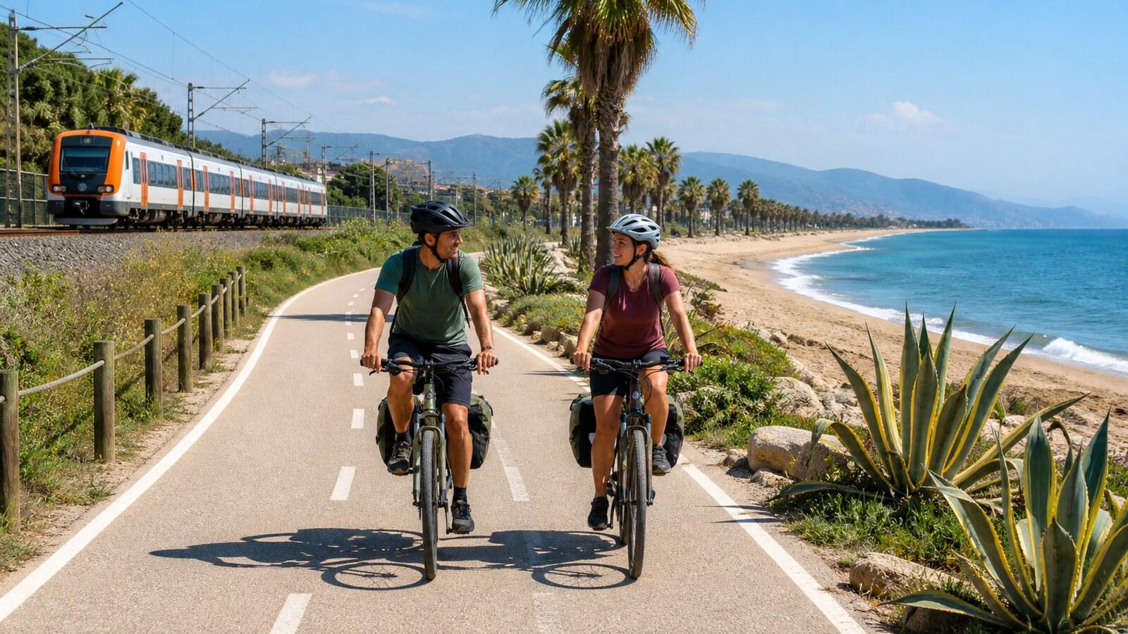 Barcelona to the Maresme by Train and Bike: Mataró–Calella